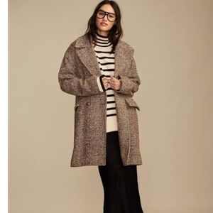 NWT Lucky Brand Tweed Double Breasted Coat Size S